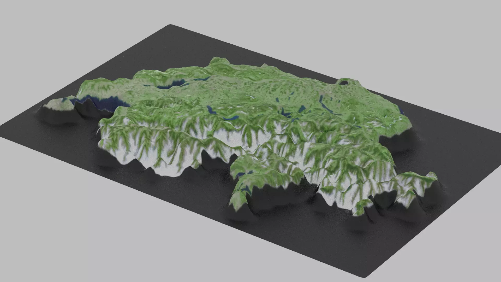 Switzerland Map Country Low-poly 3D model