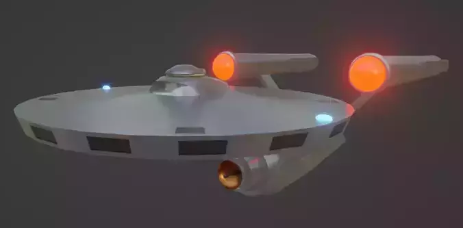 Enterprise Style Spaceship Free 3D model