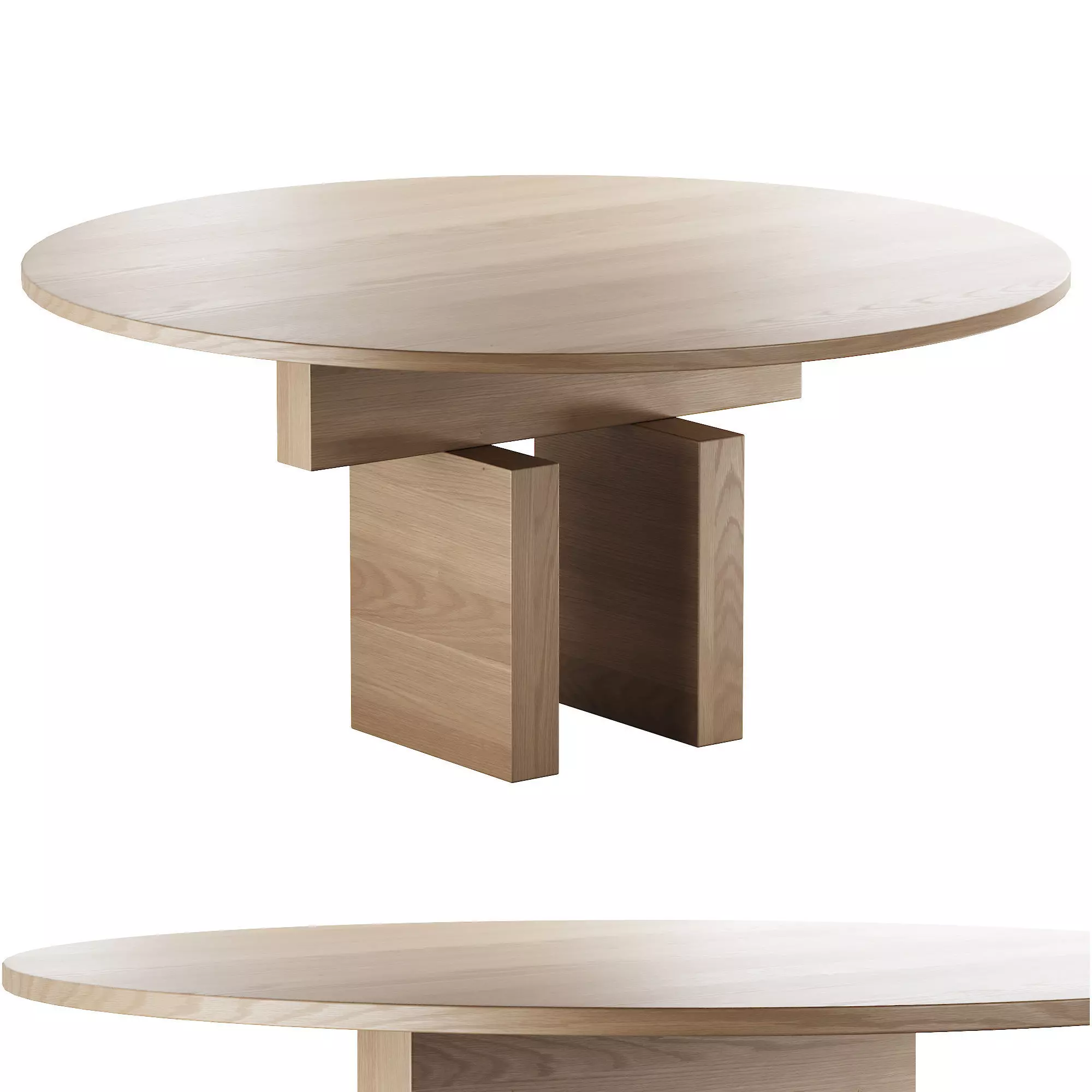 321 Resident Plane Dining Table Round by J McLe 2 colors 3 size 3D model_0