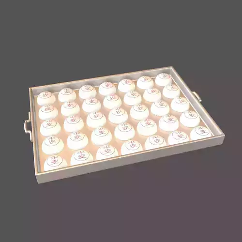 Lucky Buns with Baking Pans v1 002 Low-poly 3D model