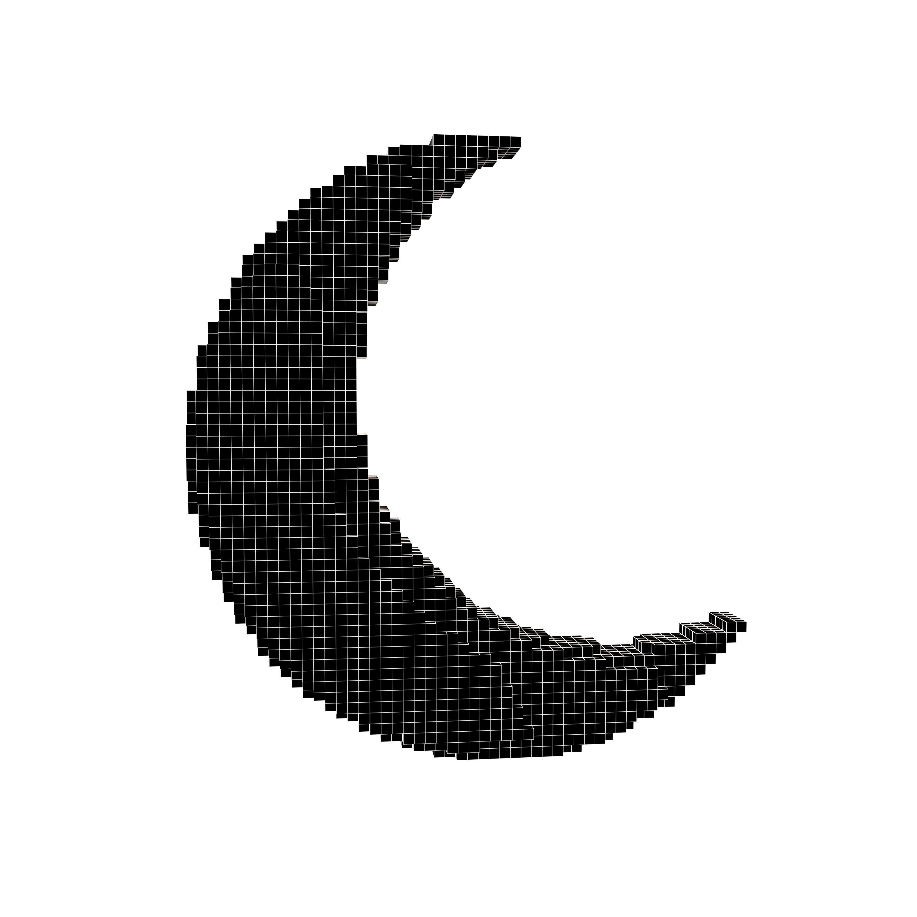 Voxel Moon v2 010 Low-poly 3D model_4