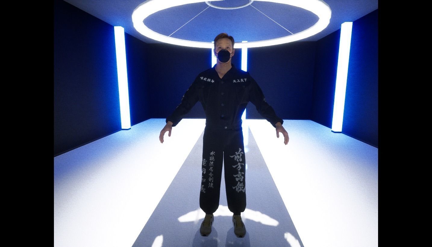 Bosozoku Gang Style Clothing Pack 3D model_6