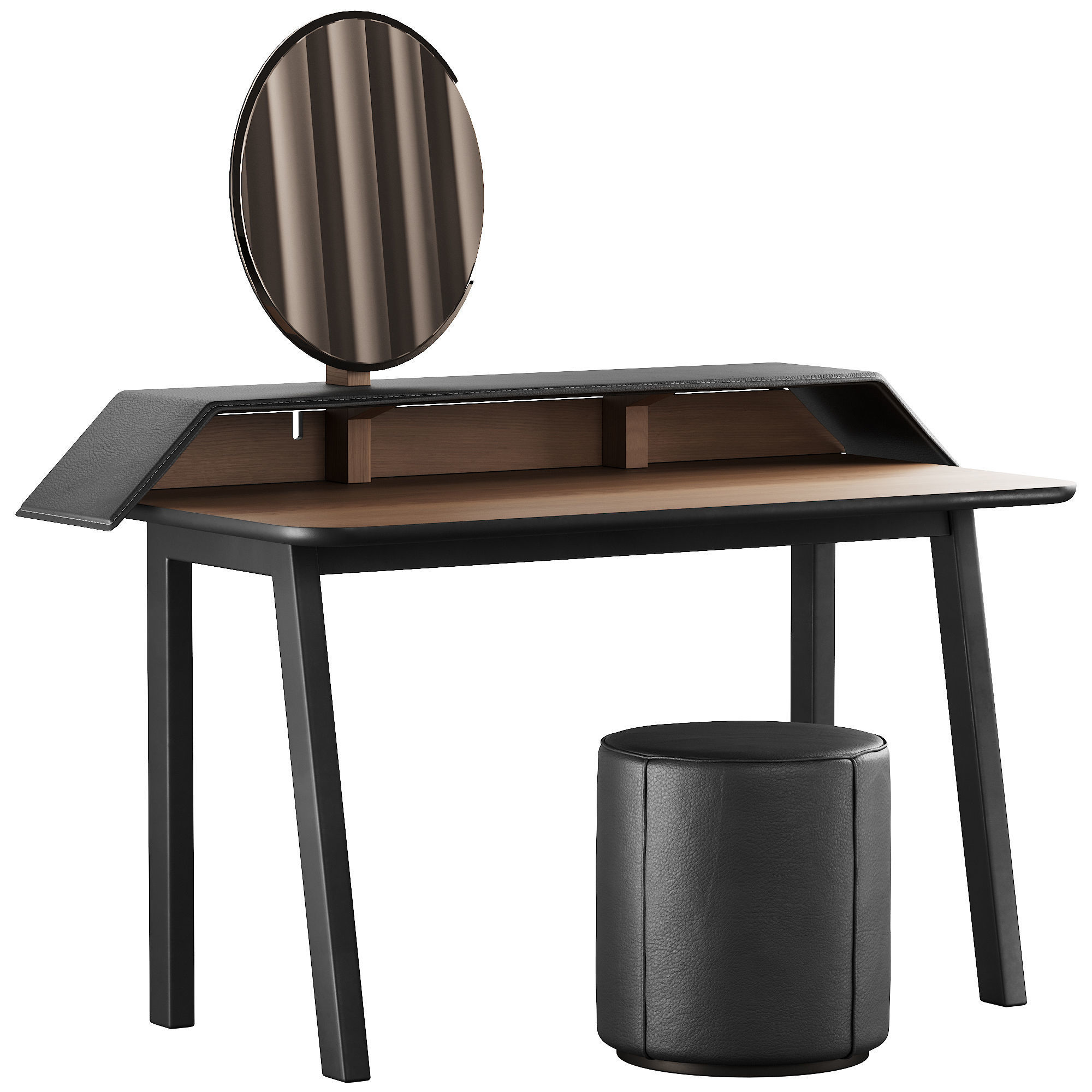 327 Vanity Desk 04 Tolda Desk by Miniforms and Mono Pouf 3D model_4