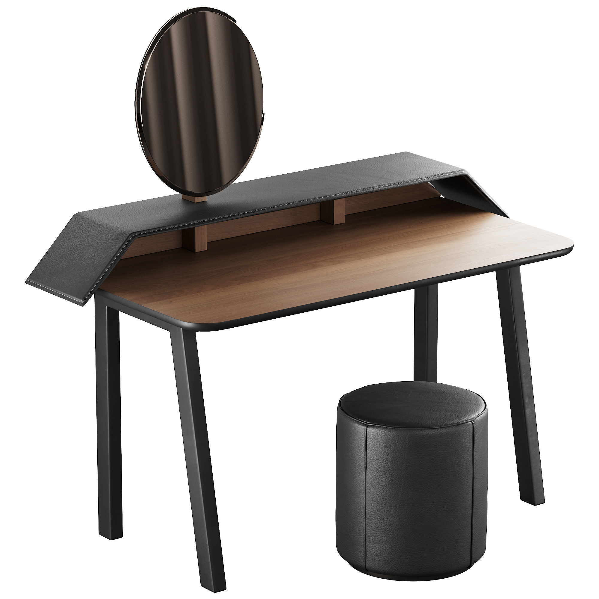 327 Vanity Desk 04 Tolda Desk by Miniforms and Mono Pouf 3D model_5