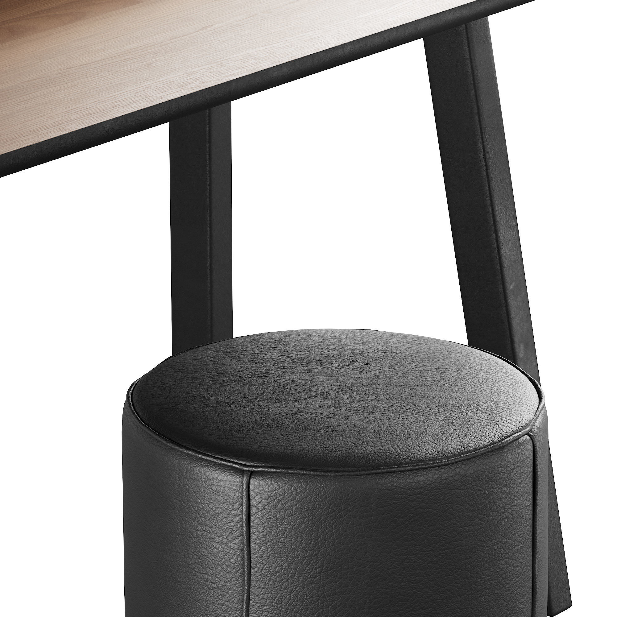 327 Vanity Desk 04 Tolda Desk by Miniforms and Mono Pouf 3D model_2