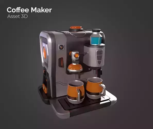Coffee Maker Low-poly 3D model