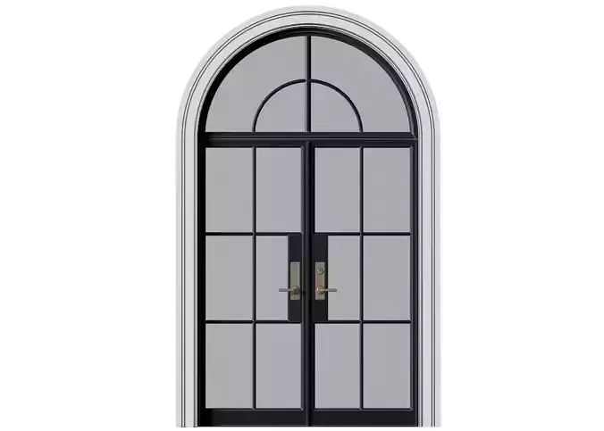 Entrance street arched Doors in Art Deco style