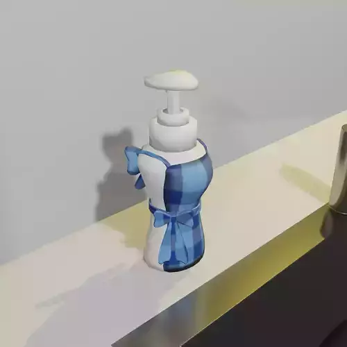 Feminine Soap dispenser With Apron Ornament 