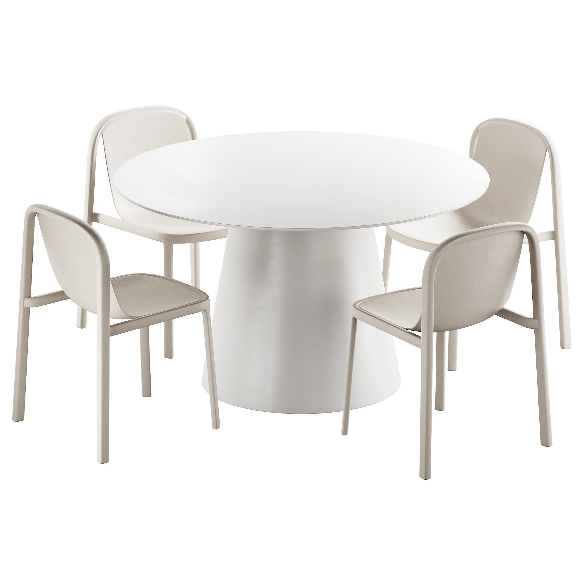 329 Circula Dining Table and Decade Chair by bludot 3D model_2