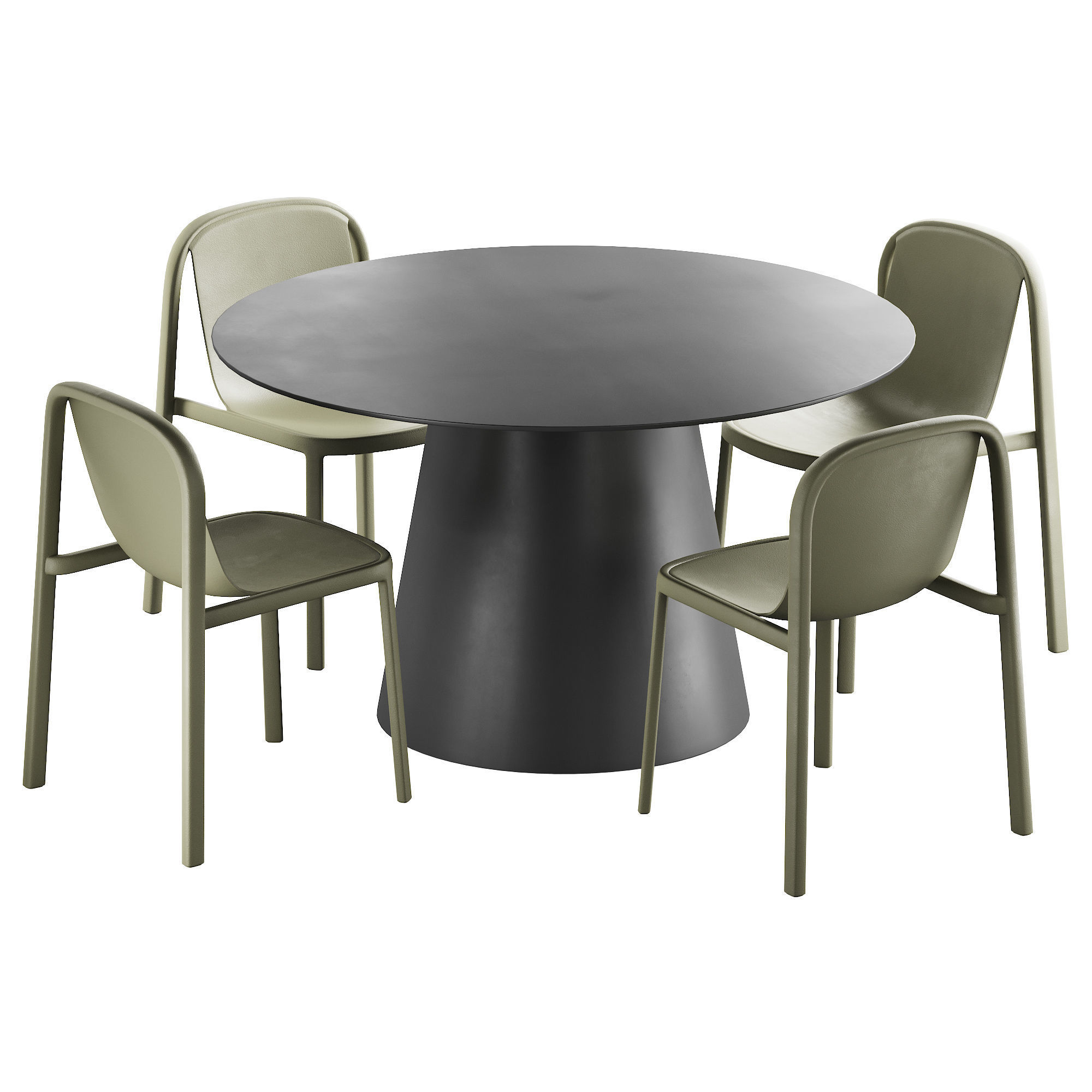 329 Circula Dining Table and Decade Chair by bludot 3D model_6
