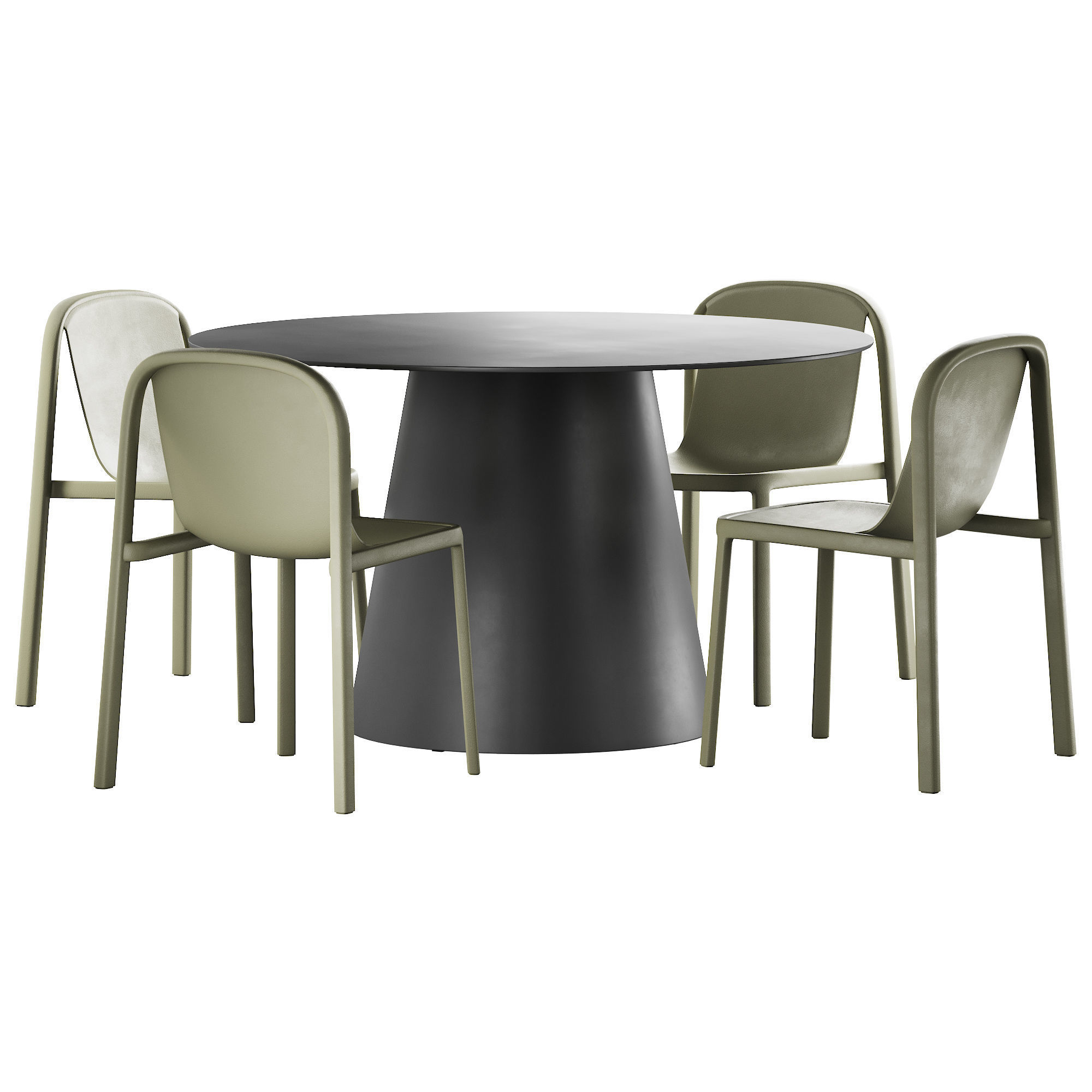 329 Circula Dining Table and Decade Chair by bludot 3D model_5