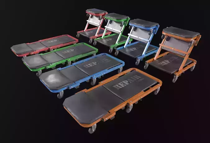 Workshop couch gameready model with LODs