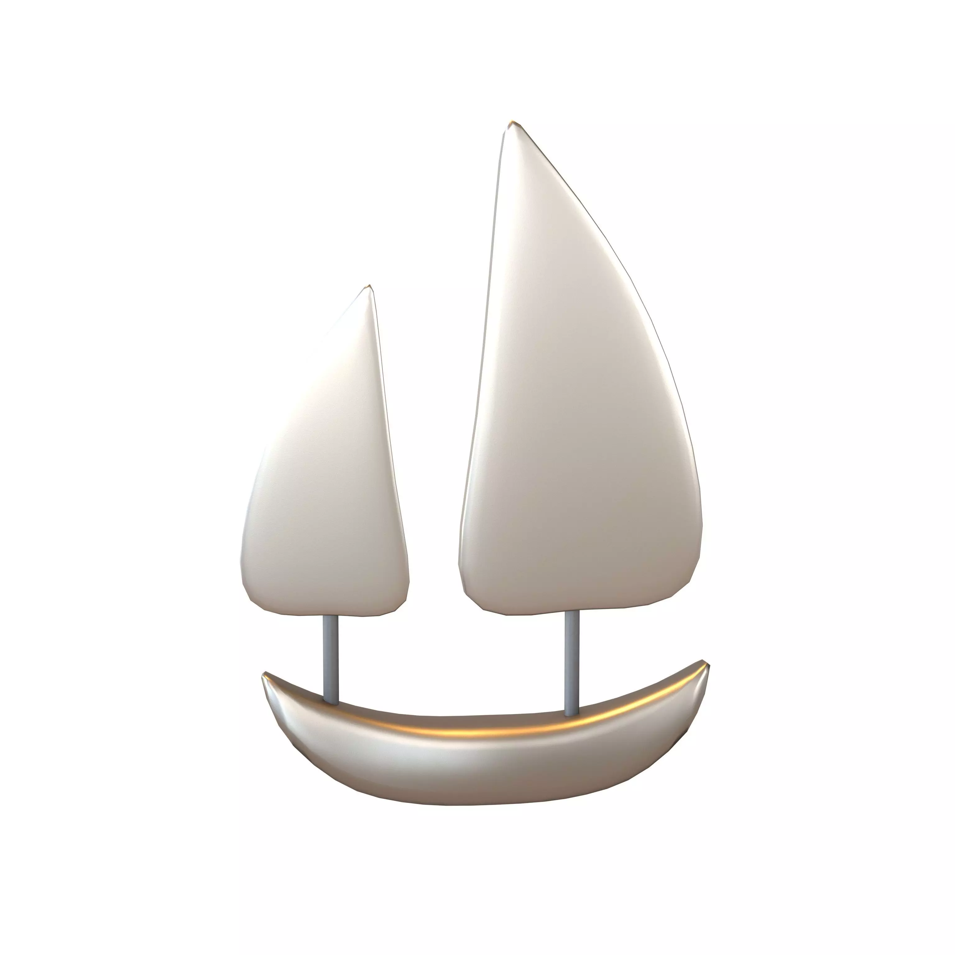 Boat Ornament V1 002 Low-poly 3D model_0