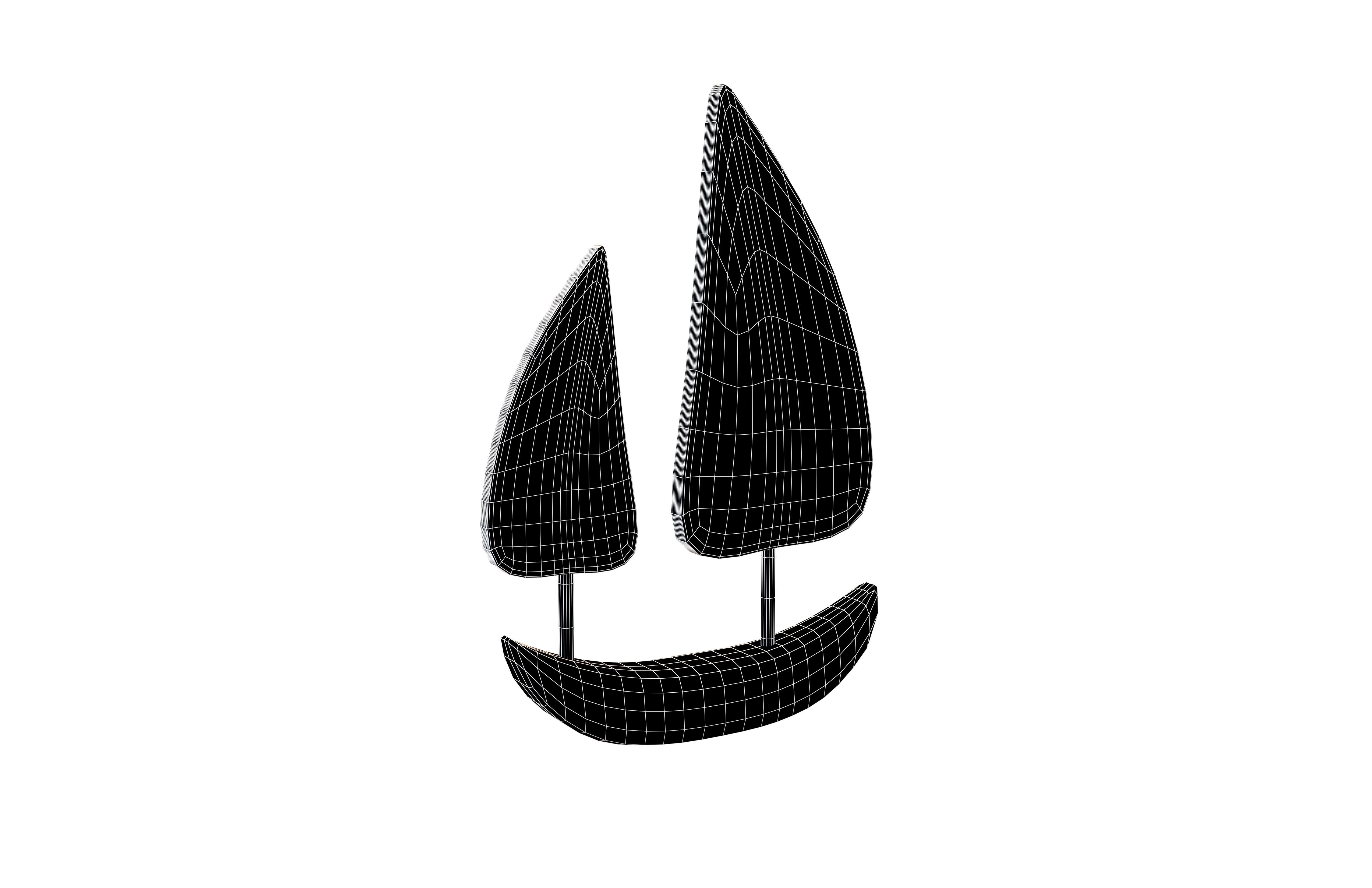 Boat Ornament V1 002 Low-poly 3D model_5