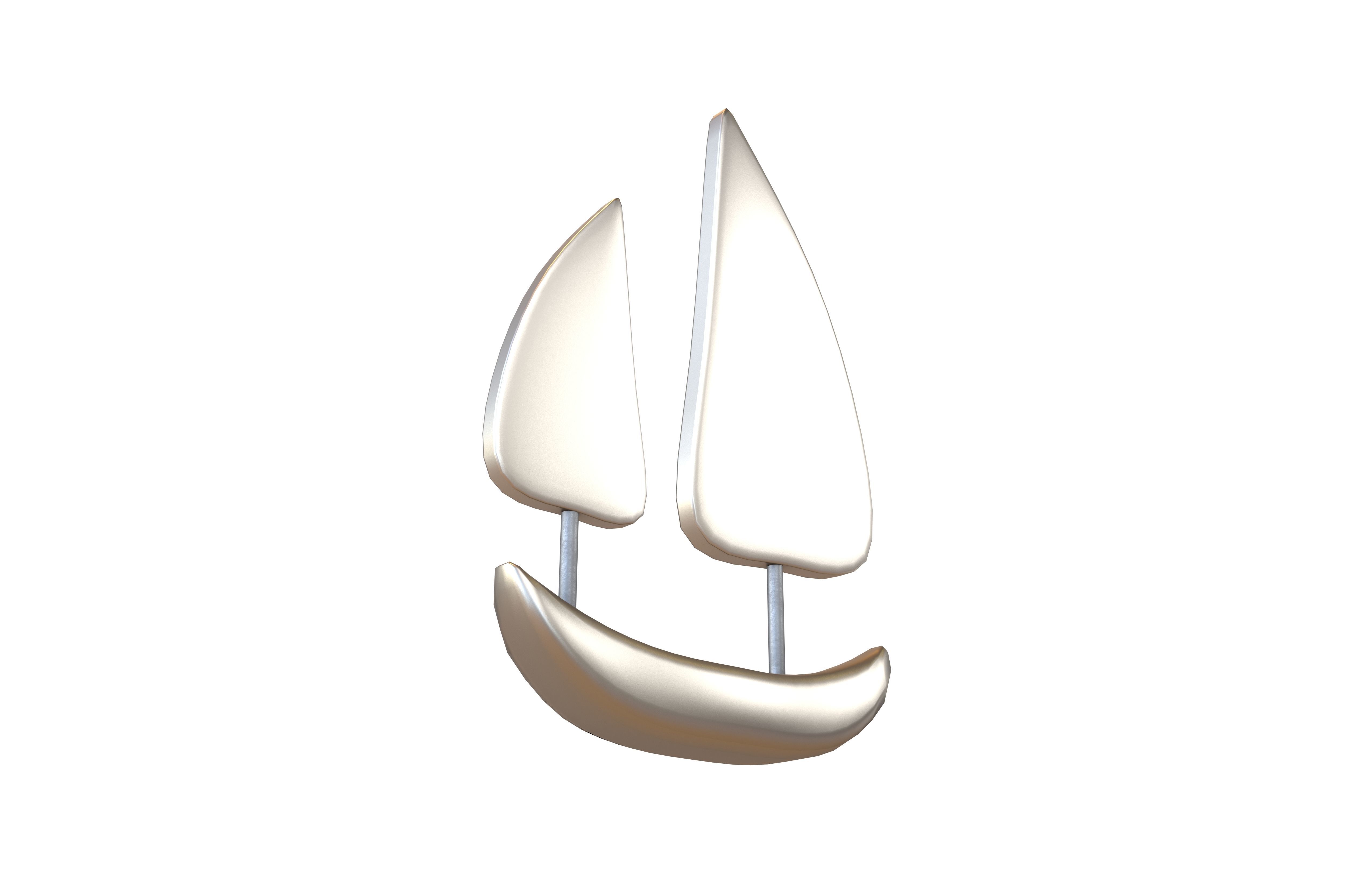 Boat Ornament V1 002 Low-poly 3D model_3