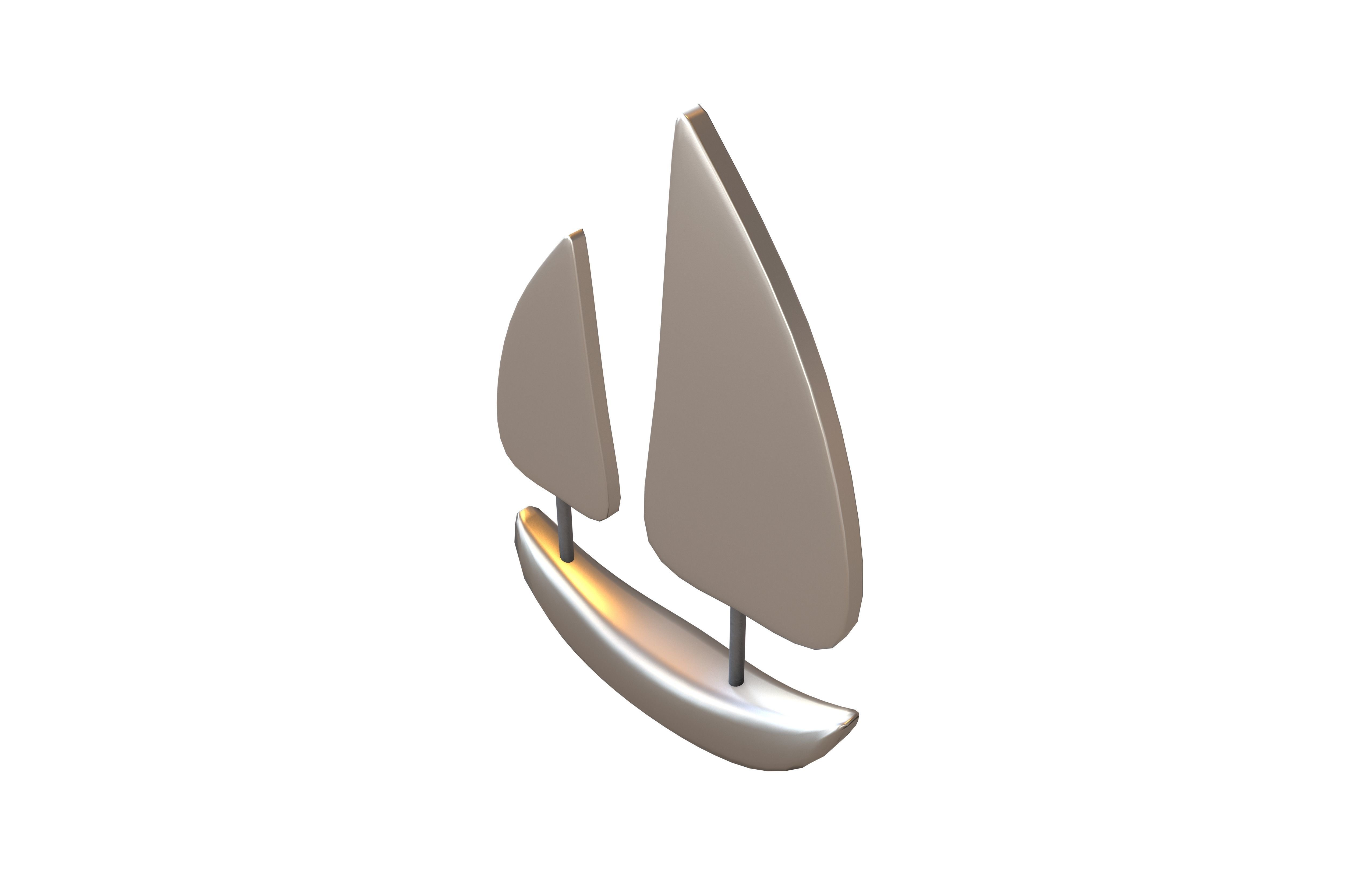 Boat Ornament V1 002 Low-poly 3D model_2