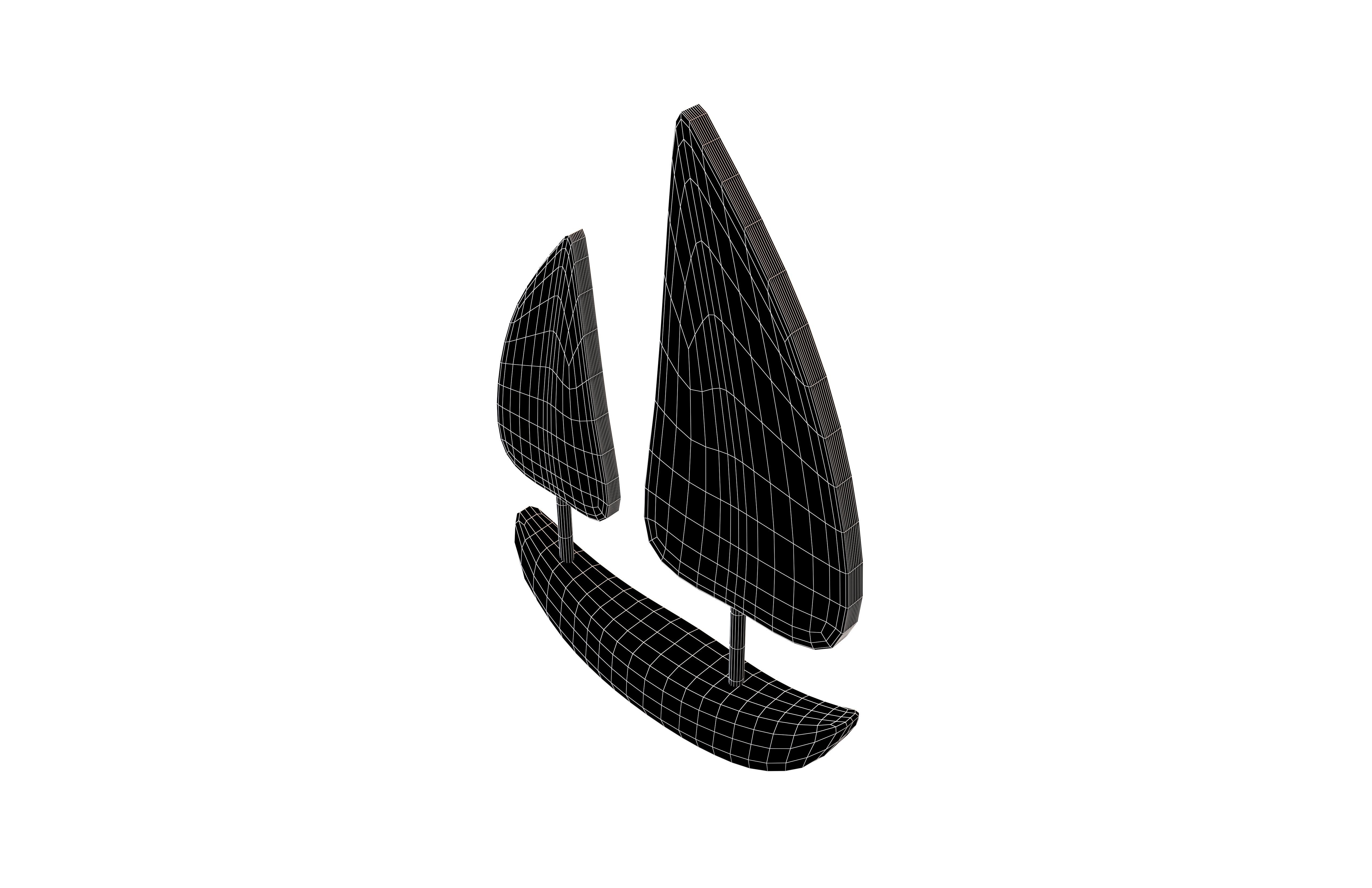 Boat Ornament V1 002 Low-poly 3D model_6