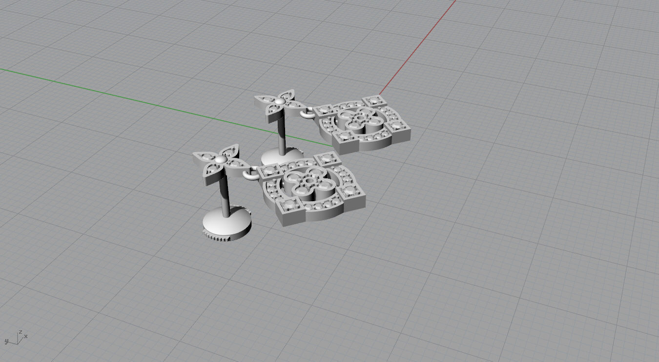 Louis Vuitton Earring 3D print model_11