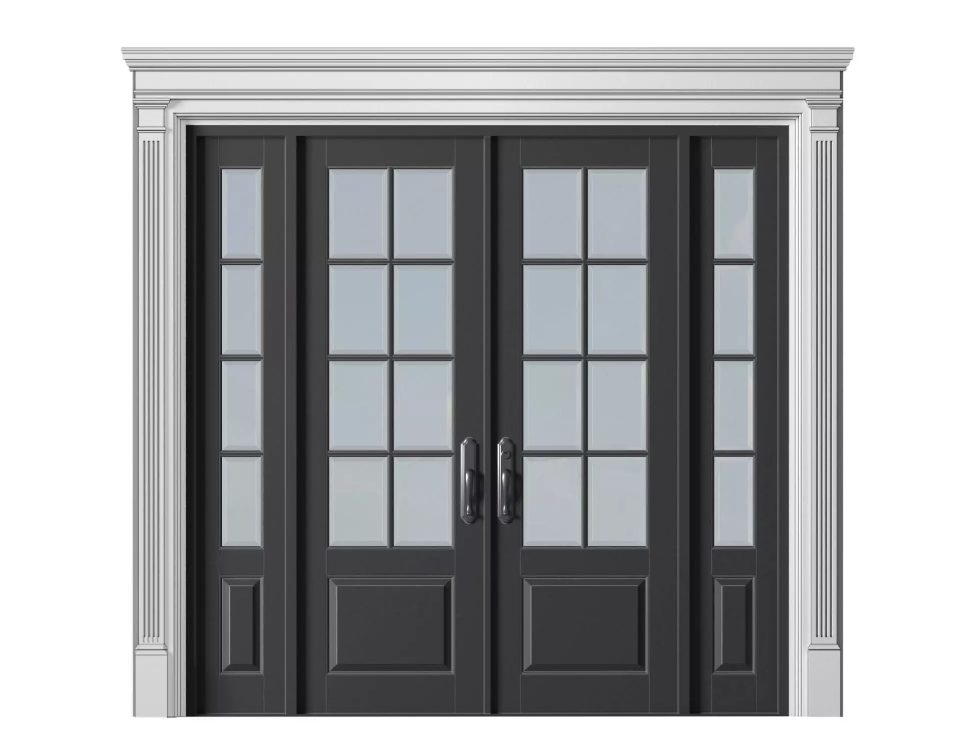 Entrance modern classic street Doors 3D model_0