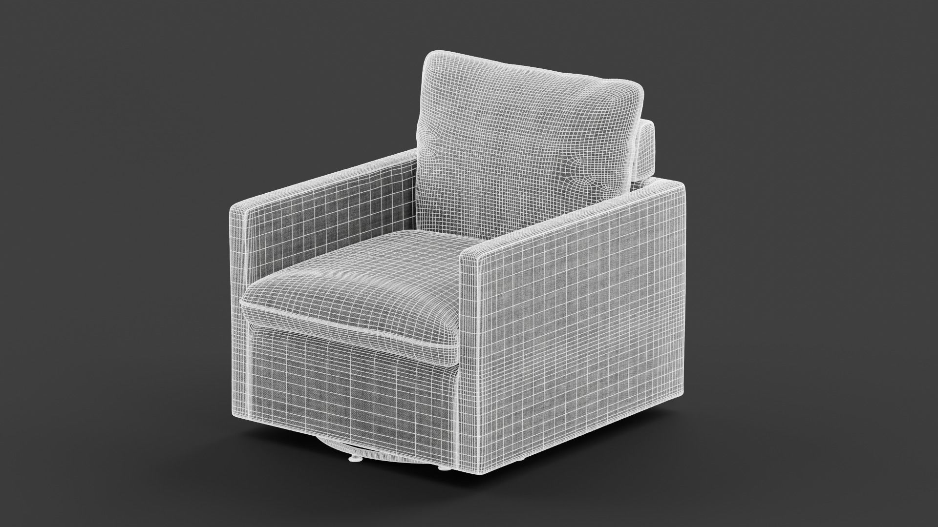 Swivel Chair Low-poly 3D model_2
