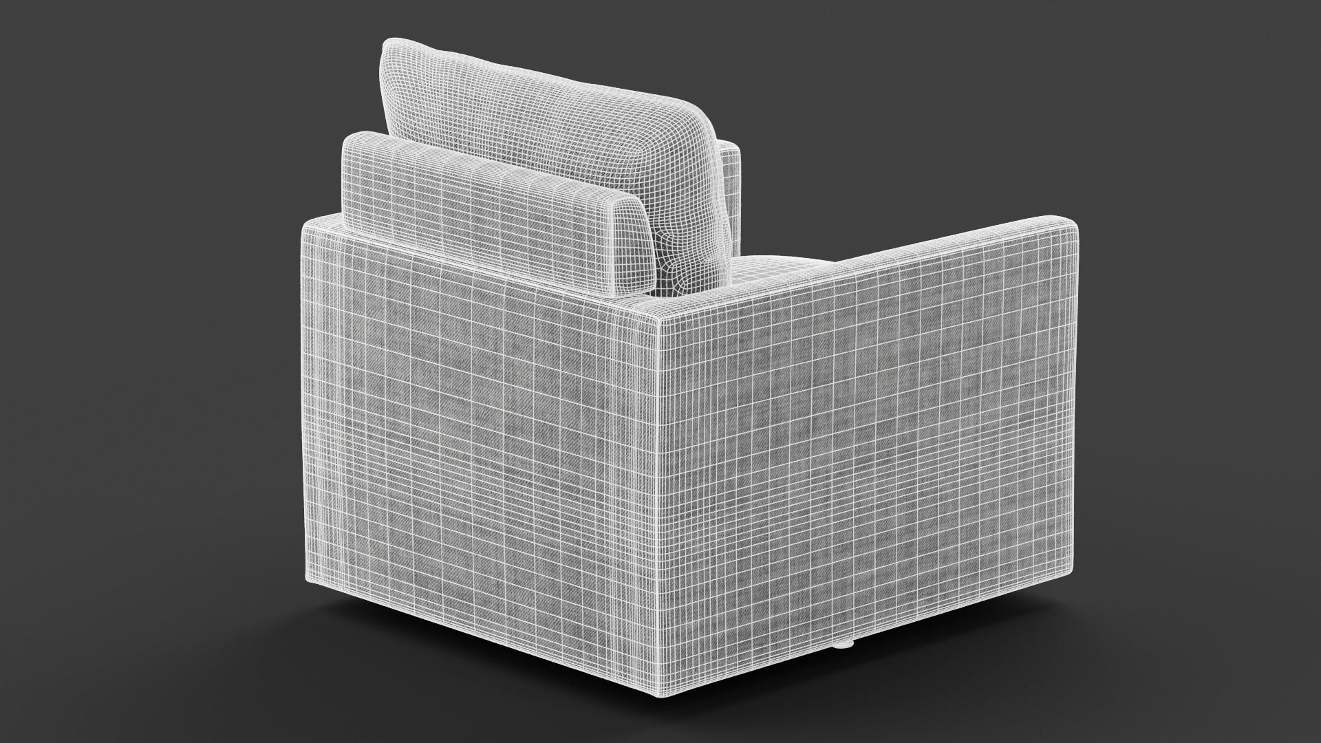 Swivel Chair Low-poly 3D model_6