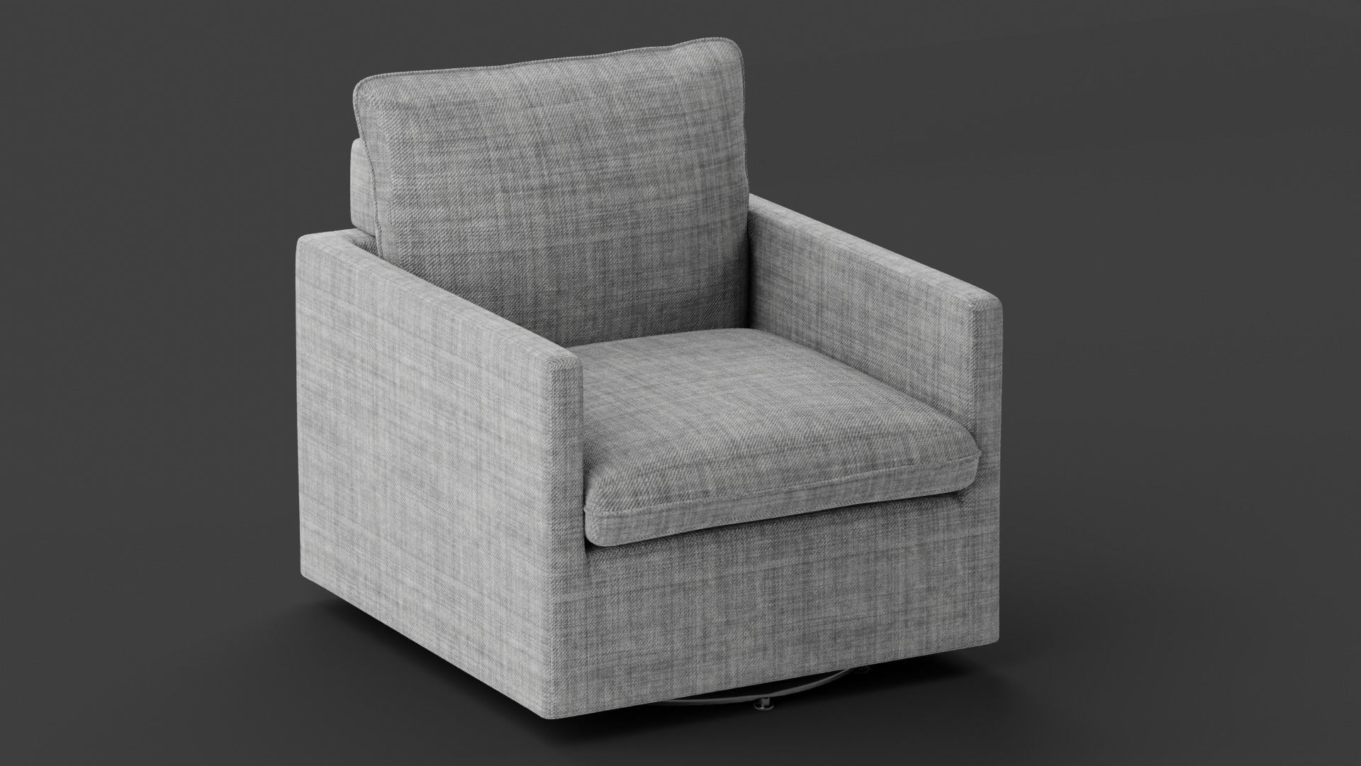 Swivel Chair Low-poly 3D model_3