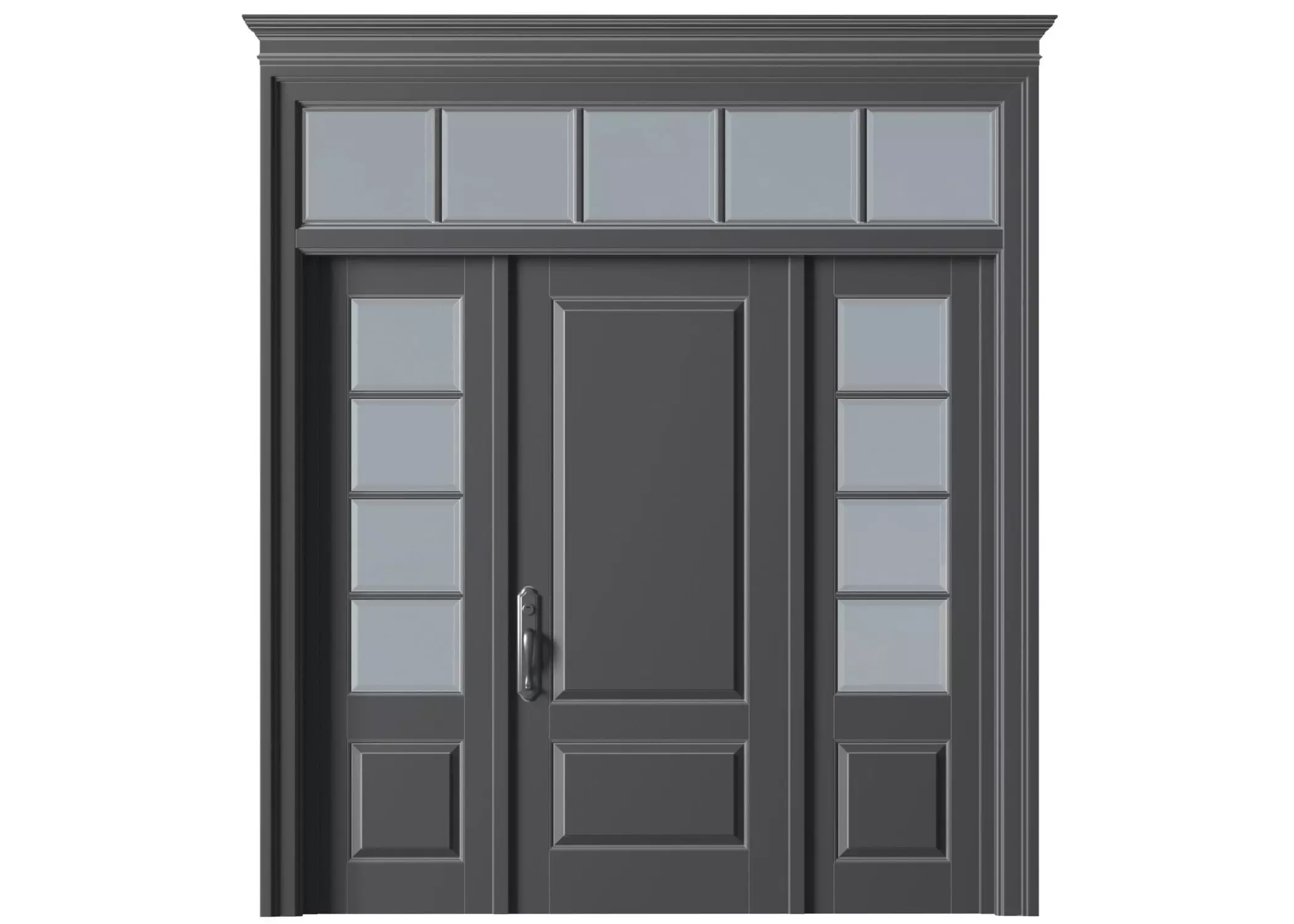 Entrance modern classic street Doors 3D model_0