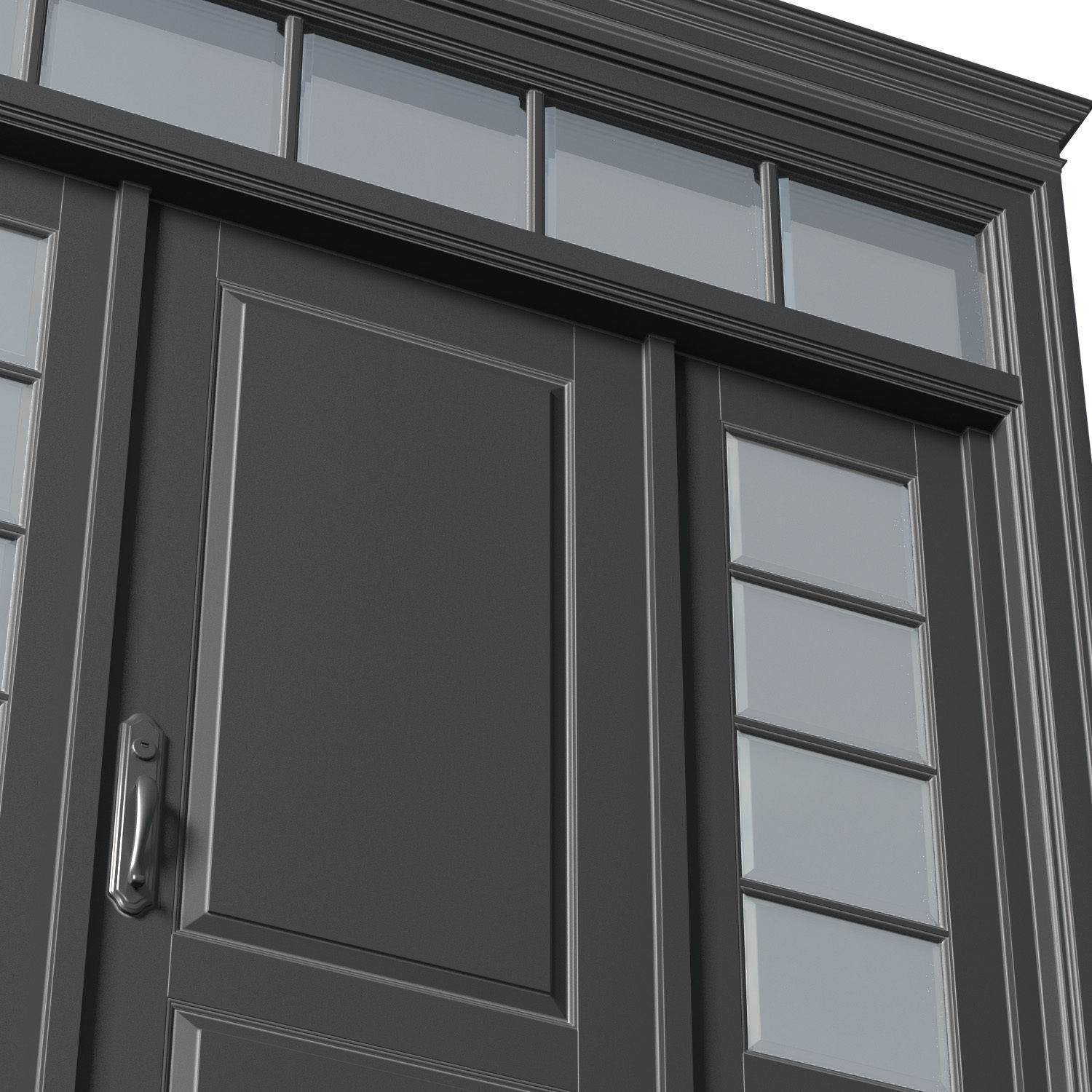 Entrance modern classic street Doors 3D model_2