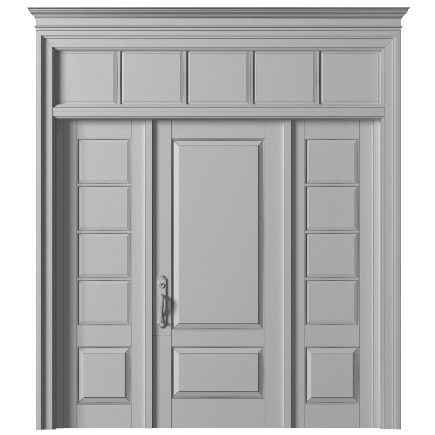 Entrance modern classic street Doors 3D model_3