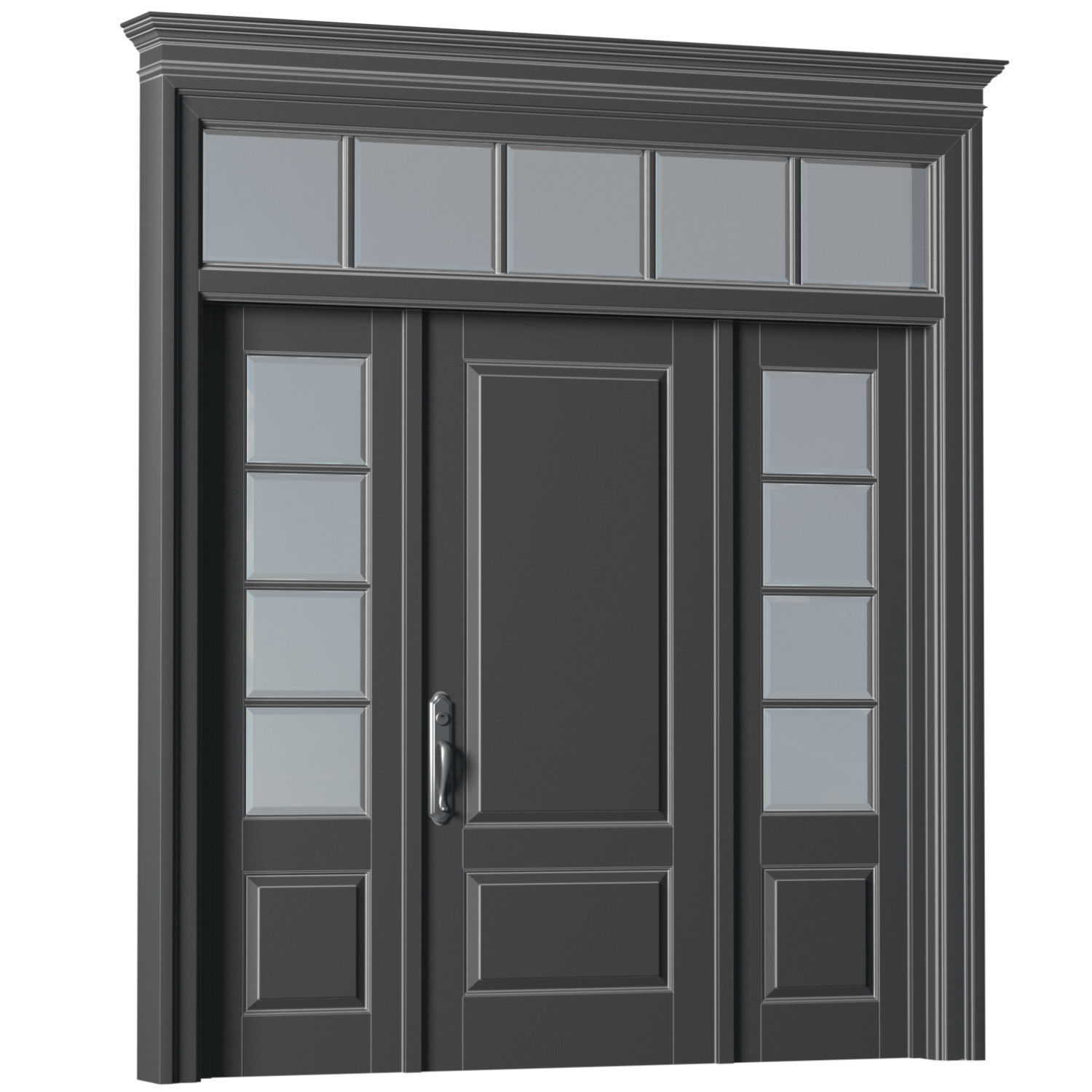 Entrance modern classic street Doors 3D model_1