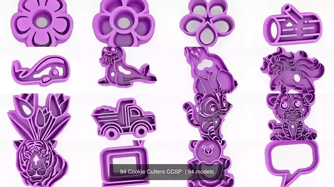 94 Cookie Cutters CCSP  3D Model Collection