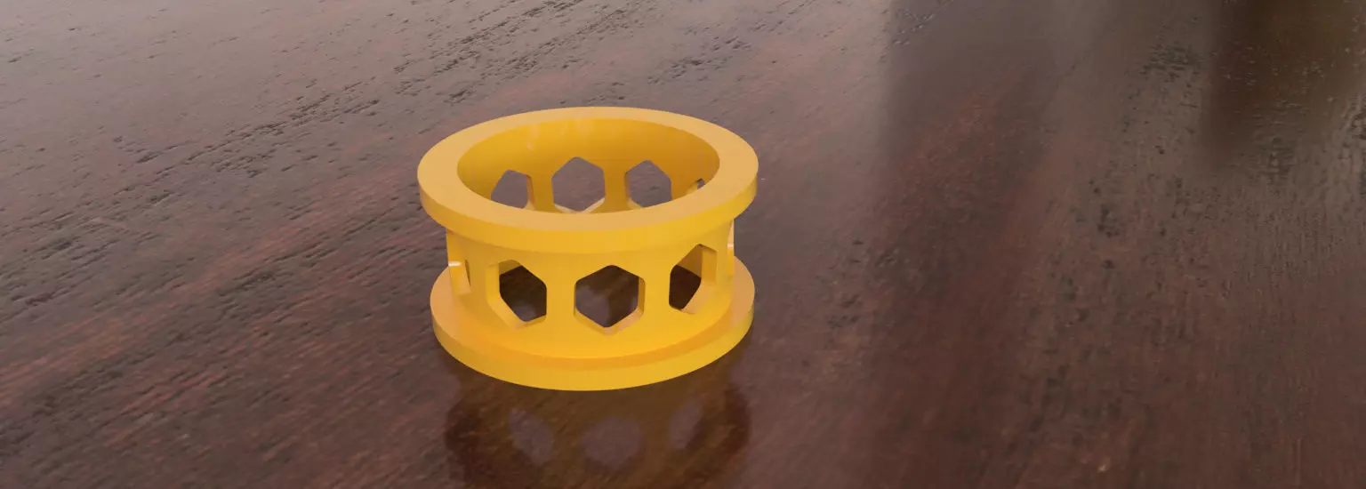 Stylish ring design  3D print model_0