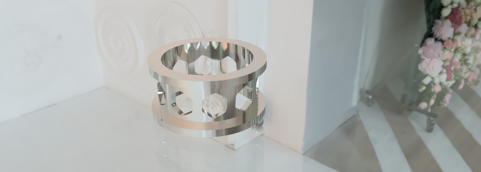 Stylish ring design  3D print model_1