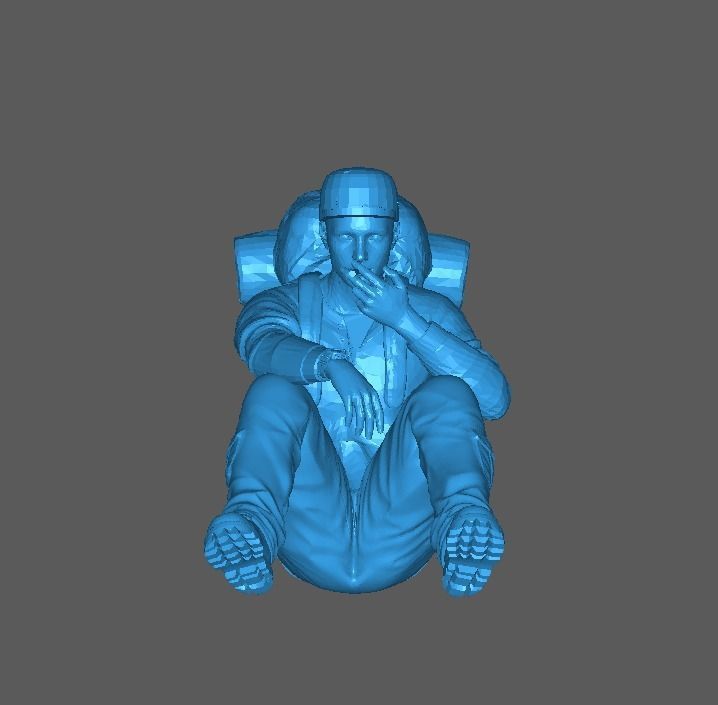 Figure Hardian Camping Sitting 1-64 Scale 3D print model_7