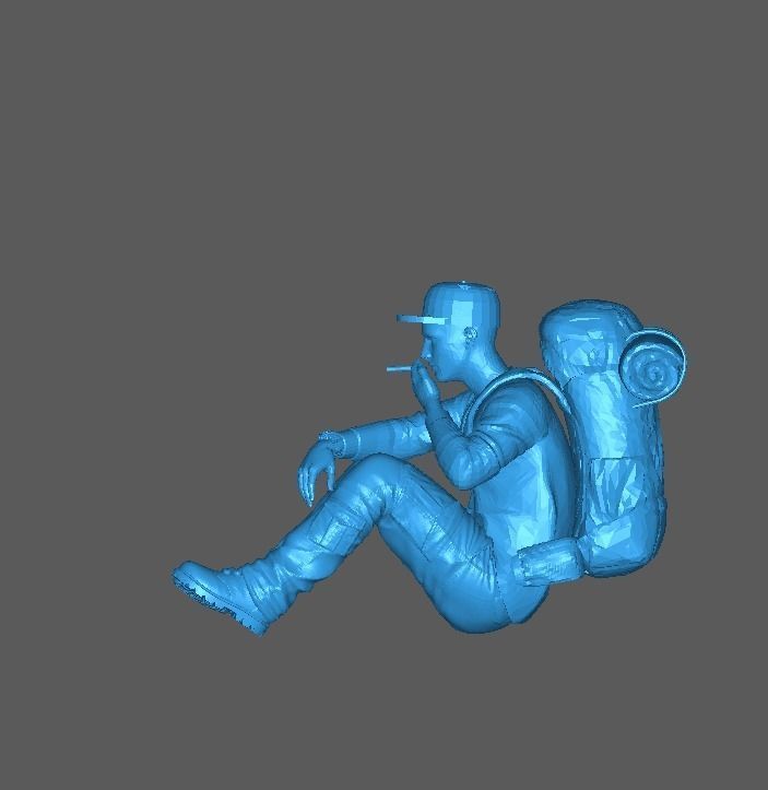 Figure Hardian Camping Sitting 1-64 Scale 3D print model_8