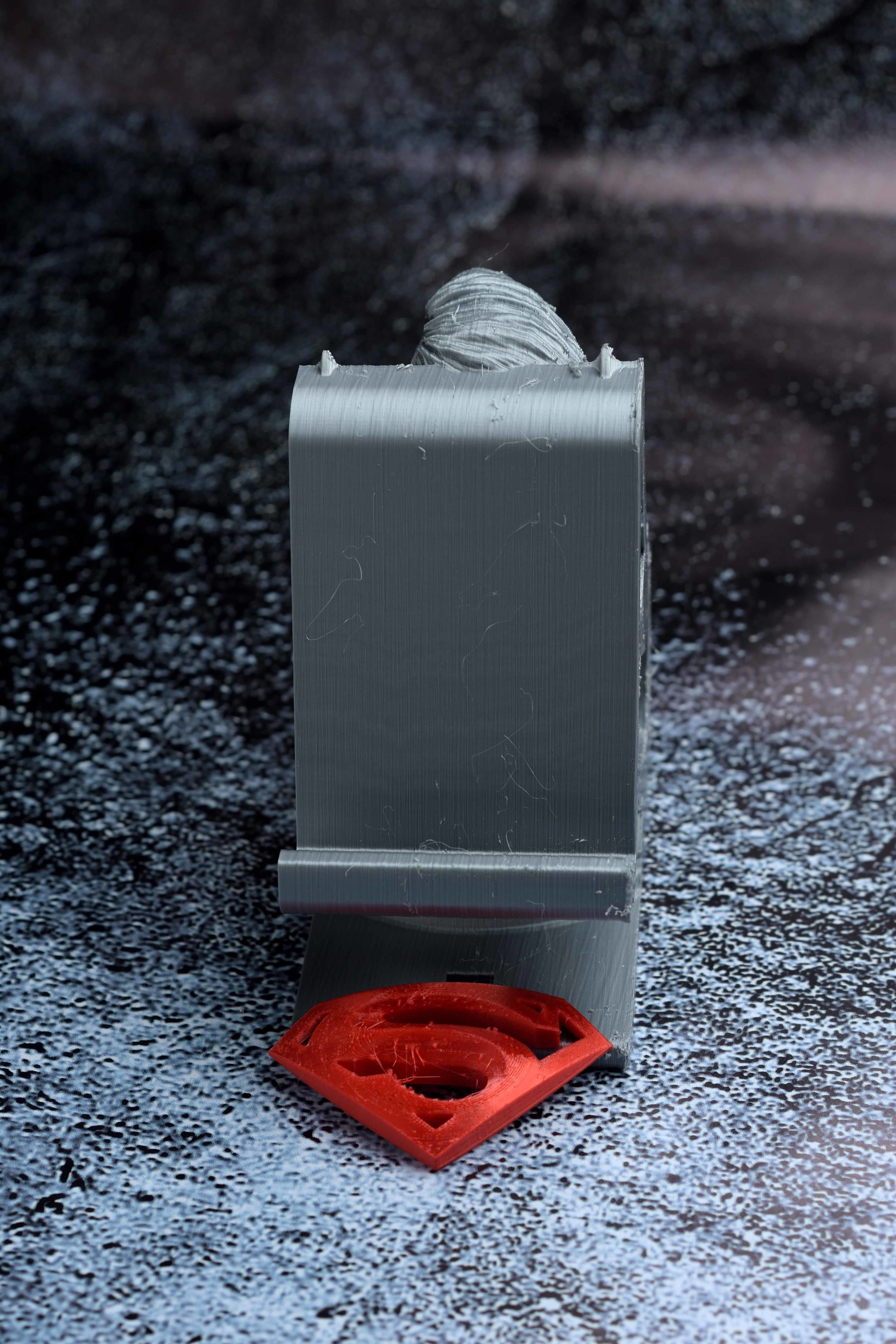 Superman cell phone or tablet holder 3D print model_9