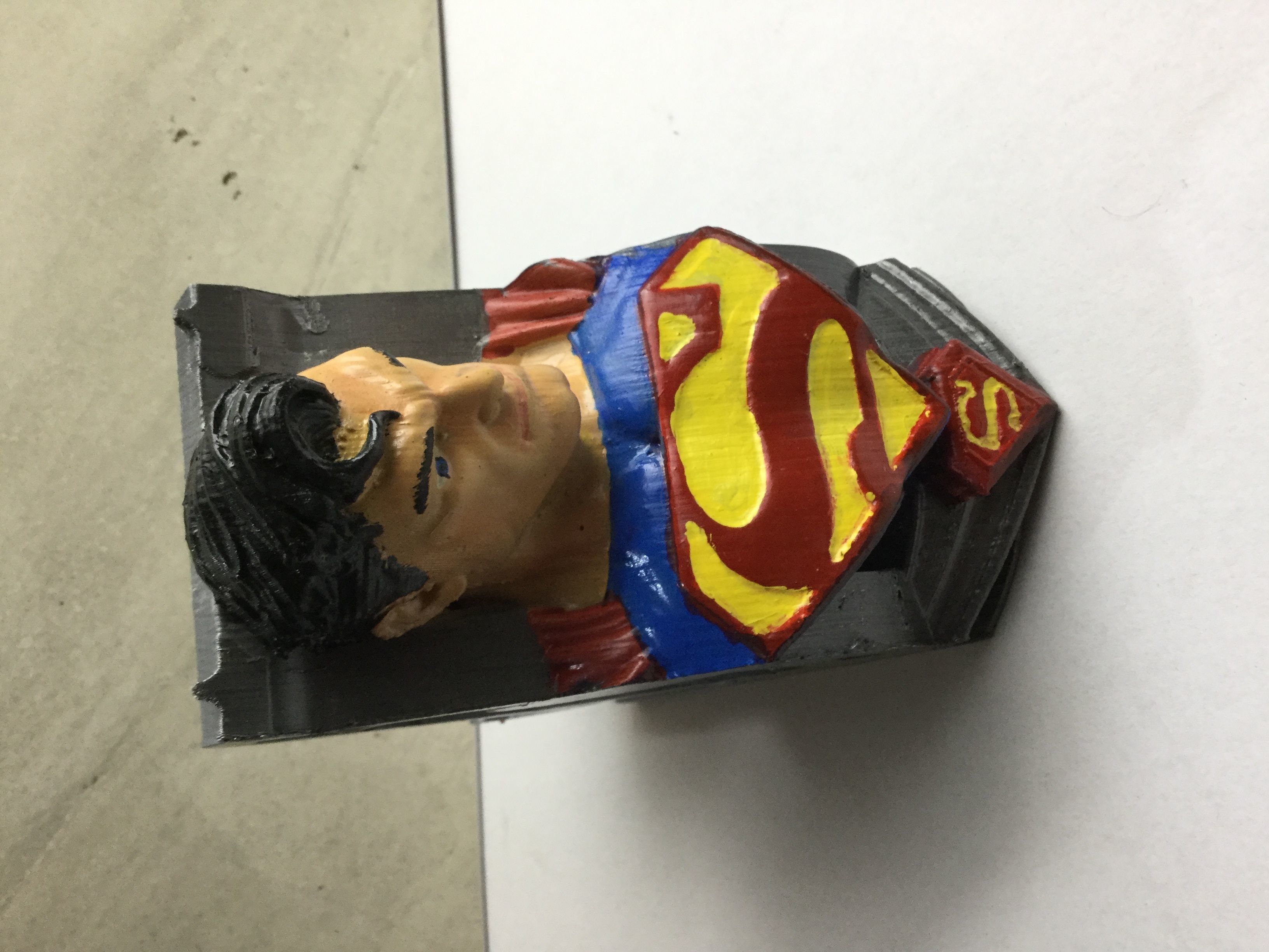 Superman cell phone or tablet holder 3D print model_5