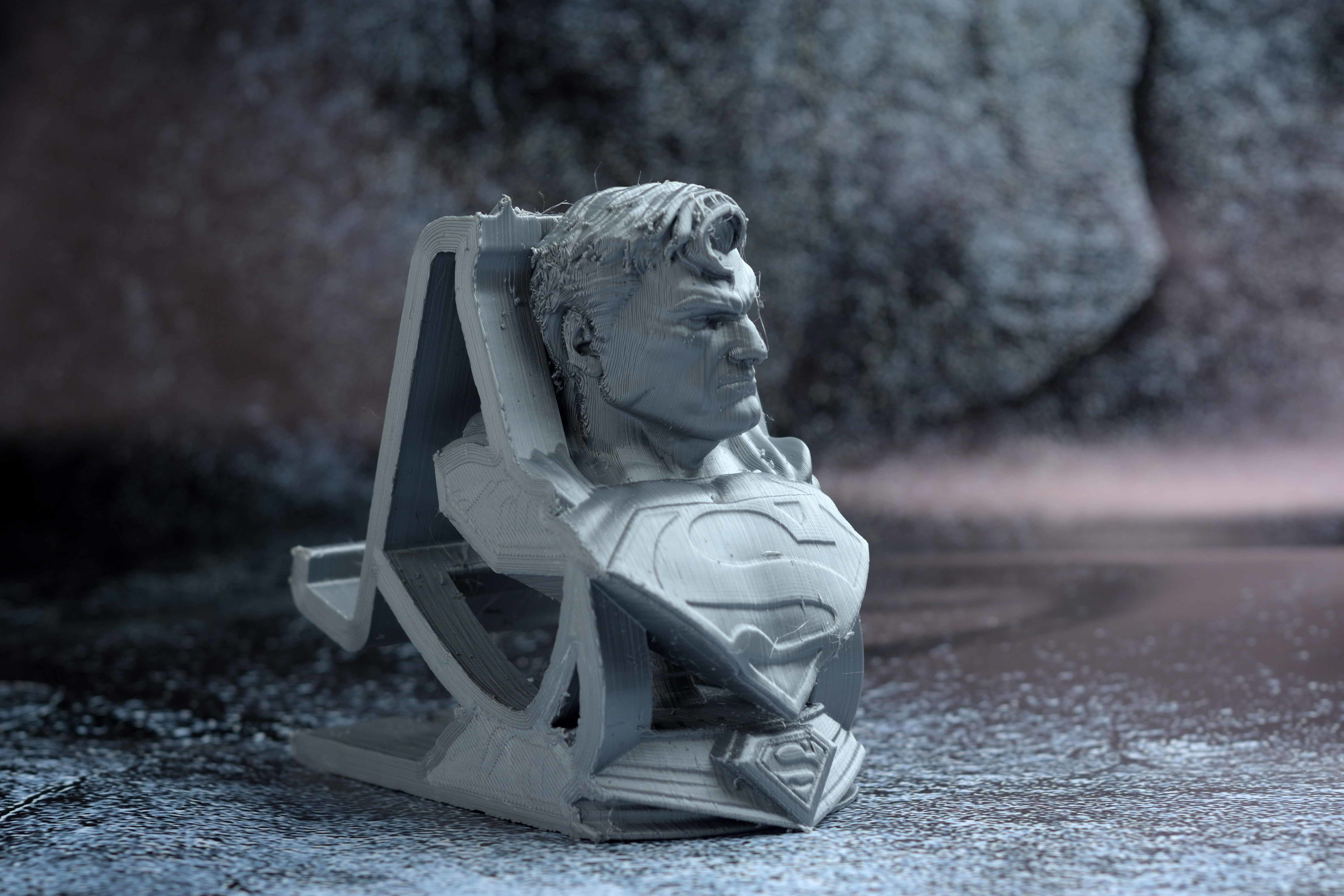 Superman cell phone or tablet holder 3D print model_7