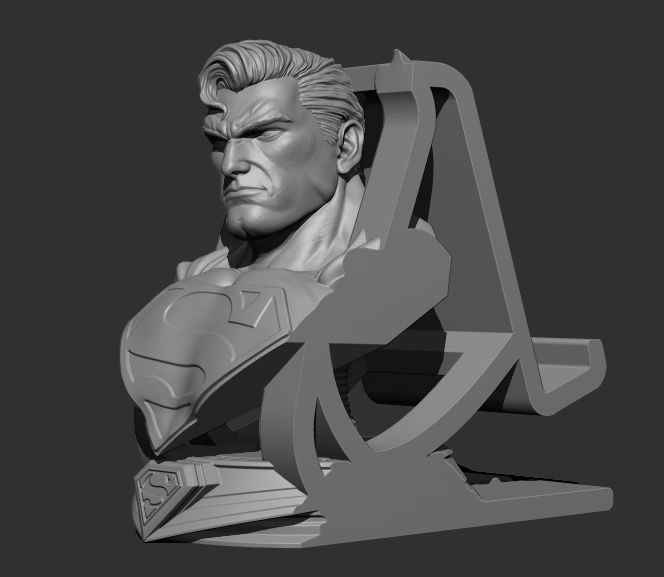 Superman cell phone or tablet holder 3D print model_4