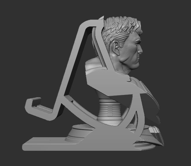 Superman cell phone or tablet holder 3D print model_12