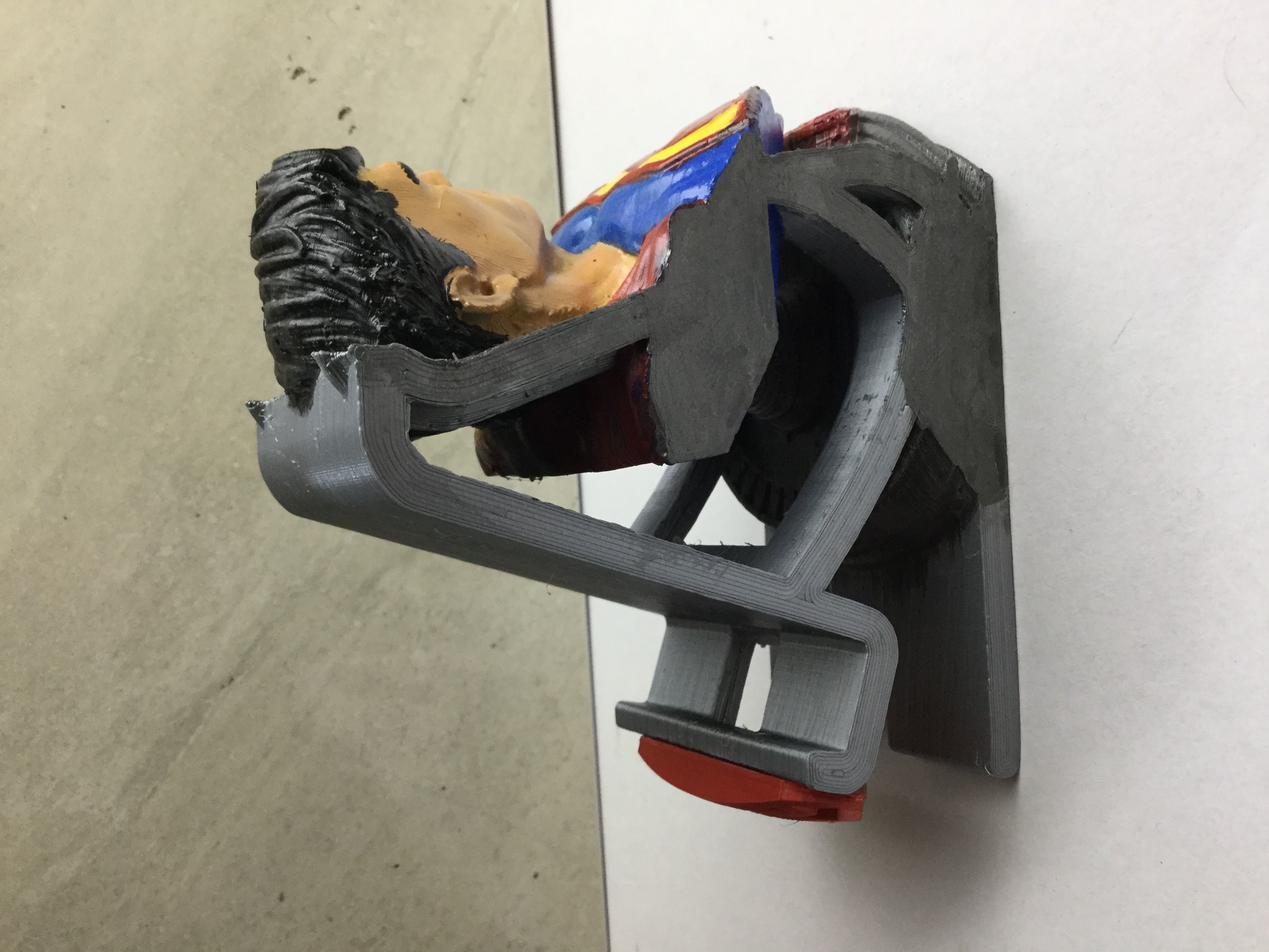 Superman cell phone or tablet holder 3D print model_17