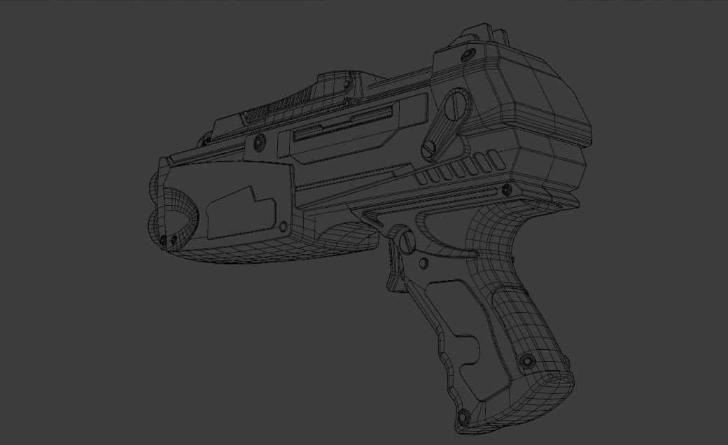 Gun 0064 Low-poly 3D model_5