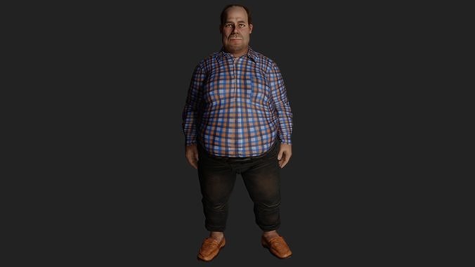 Fat man 3D model