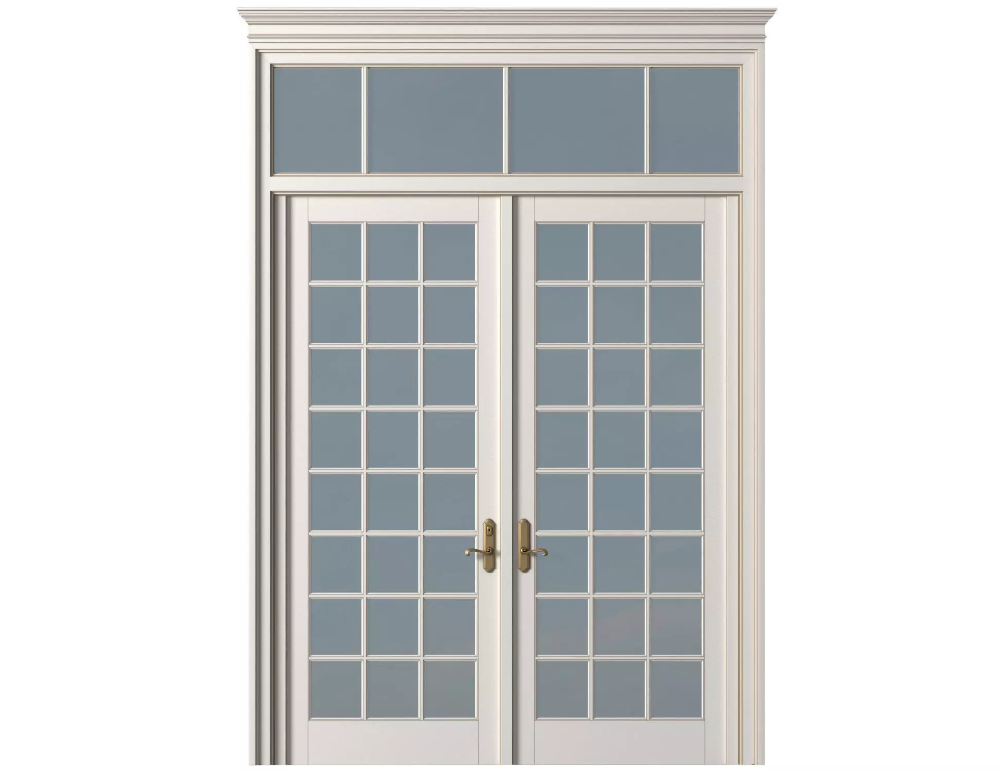 French Interior Doors Partition in classic style 3D model_0