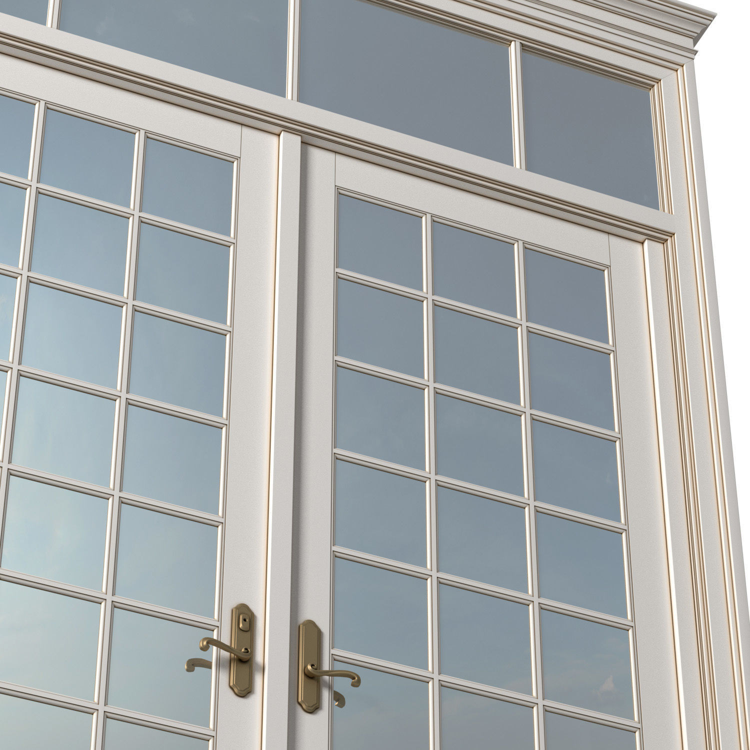 French Interior Doors Partition in classic style 3D model_1