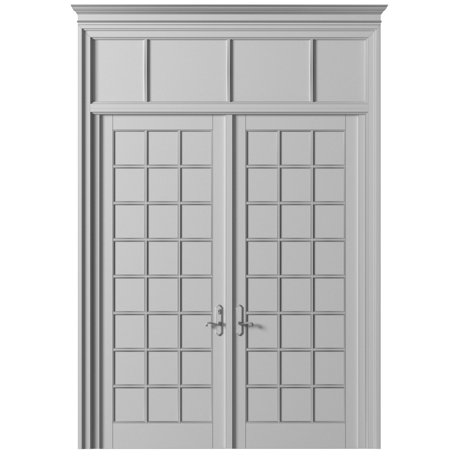 French Interior Doors Partition in classic style 3D model_2