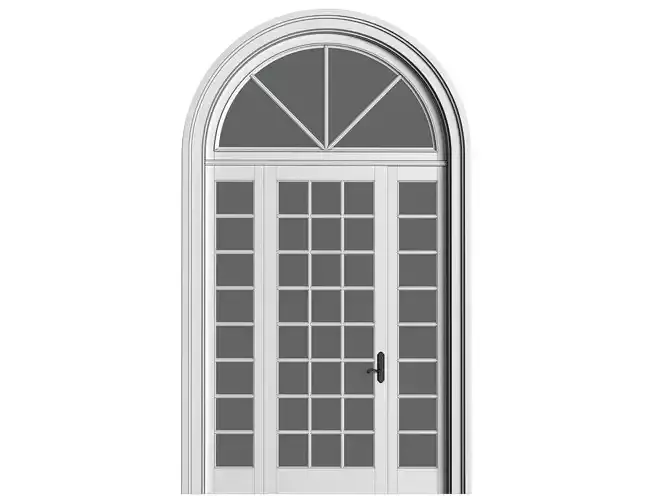 Arched window in classic style 3D model Arched window in classic style 3D model
