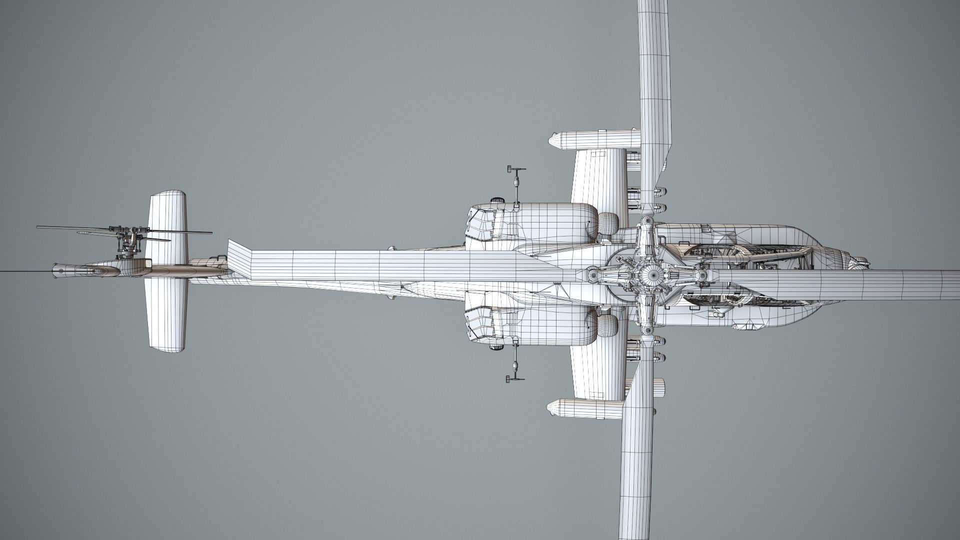 Apache AH-64D Royal Netherlands Airforce Static Low-poly 3D model_27