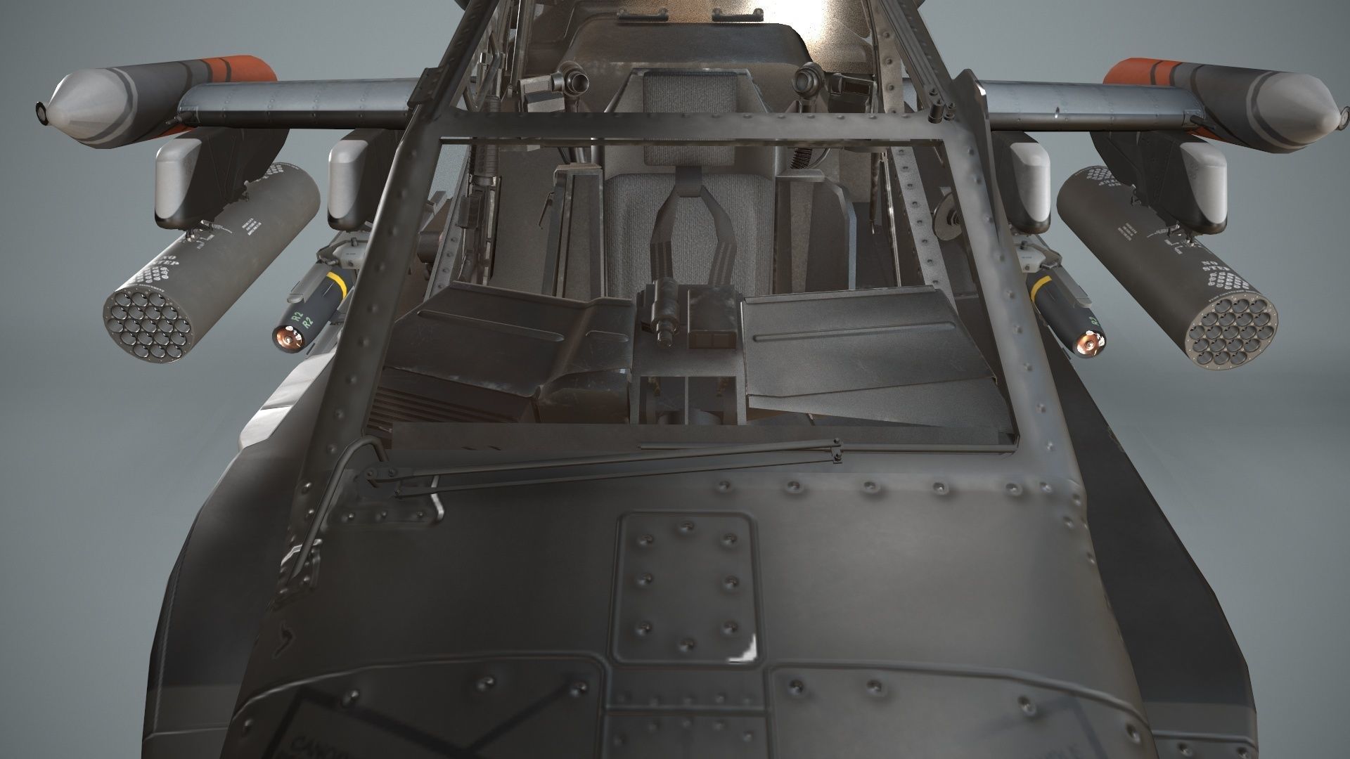 Apache AH-64D Royal Netherlands Airforce Static Low-poly 3D model_15