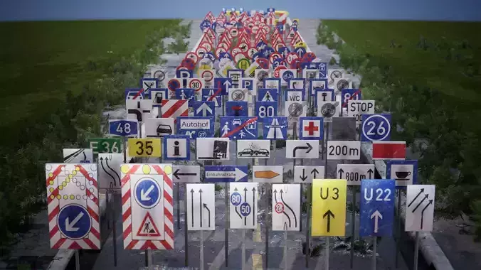 European Street Signs 170 Variations